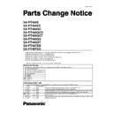 Panasonic SA-PT465E, SA-PT465EE, SA-PT465GC, SA-PT465GCS, SA-PT465GCT, SA-PT465GS, SA-PT465GT, SA-PT467EB, SA-PT467EG Service Manual / Parts change notice