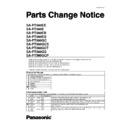 Panasonic SA-PT560EE, SA-PT560E, SA-PT560EB, SA-PT560EG, SA-PT560GC, SA-PT560GCS, SA-PT560GCT, SA-PT560GS, SA-PT560GCP Service Manual / Parts change notice