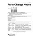 sa-pt580ee, sa-pt880ee, sa-pt980gk, sa-pt980gn, sc-pt580ee, sc-pt880ee service manual / parts change notice