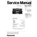 Panasonic SB-AK25P, SB-AK25GC Service Manual