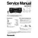 Panasonic SB-AK40P Service Manual
