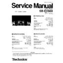 Panasonic SB-EH600 Service Manual