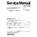 Panasonic SB-EH60GC Service Manual