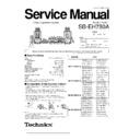 Panasonic SB-EH750A Service Manual