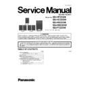 Panasonic SB-HF22GW, SB-HC22GW, SB-HS22GW, SB-HW22GW, SB-PT22GW Service Manual