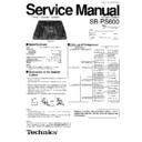 Panasonic SB-PS600GC Service Manual
