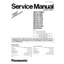 Panasonic SB-PT160EG, SB-HF150E, SB-HF150P, SB-HC150E, SB-HC150P, SB-HS151E, SB-HS151P, SB-HW150P, SB-W340E Service Manual / Supplement