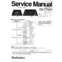 Panasonic SB-PT600GC Service Manual