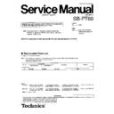 Panasonic SB-PT60E3 Service Manual