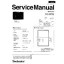 Panasonic SB-W33GC Service Manual