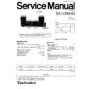 Panasonic SE-CH540EEBEGEP Service Manual