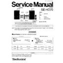 Panasonic SE-HD70EEBEG Service Manual
