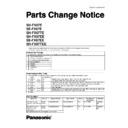Panasonic SH-FX67E, SE-FX67E, SH-FX67TE, SH-FX67EE, SE-FX67EE, SH-FX67TEE Service Manual Parts change notice