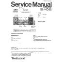 sl-hd55e service manual