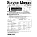 Panasonic SL-MC70P, SL-MC70PC Simplified Service Manual