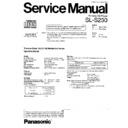 Panasonic SL-S230GH, SL-S230GK Service Manual