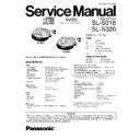 Panasonic SL-S318, SL-S320 Service Manual