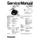 Panasonic SL-S600GK, SL-S600GH Service Manual