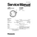 Panasonic SL-SX315EB, SL-SX315EG, SL-SX315E2 Service Manual