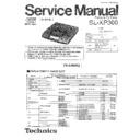 sl-xp300 service manual / changes