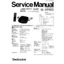 Panasonic SL-XP600EB Service Manual