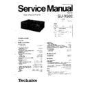 Panasonic SU-X502 Service Manual