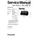 Panasonic WS-A10E-K, WS-A10E-W Service Manual
