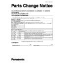 Panasonic CA-DM4290K, CA-DM4291K, CA-DM4292K, CA-DM4293K, CA-DM4294K, CA-DM4491K, CA-DM4591AK, CA-DM4592AK, CA-DM4593AK, CA-DM4594AK Service Manual / Parts change notice