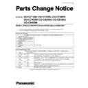 Panasonic CQ-C7105U, CQ-C7205U, CQ-C7305N, CQ-C7405W, CQ-C8305U, CQ-C8405U, CQ-C8405N Service Manual / Parts change notice