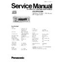 Panasonic CQ-DFX100N Service Manual