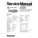 Panasonic CQ-DFX983U, CQ-DF903U Service Manual