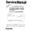Panasonic CQ-DP728EU, CQ-DP745EUC, CQ-DP728EW, CQ-DP745EW, CQ-DP730EUC, CQ-DPX75EU, CQ-DP735EU, CQ-DPX85EU, CQ-DP738EU Service Manual / Supplement