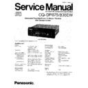 Panasonic CQ-DP875EW, CQ-DP835EW Service Manual