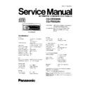 Panasonic CQ-DRX900N, CQ-FRX920N Service Manual