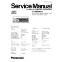 Panasonic CQ-DRX900U Service Manual
