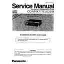 Panasonic CQ-MRX777EUC, CQ-MRX777EW Service Manual