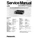 Panasonic CQ-MRX777EUC Service Manual