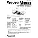 cq-r565ew, cq-r545ew, cq-r525ew service manual