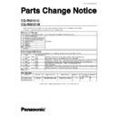 Panasonic CQ-RG131U, CQ-RG131W Service Manual Parts change notice