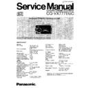 Panasonic CQ-VX777EUC Service Manual