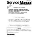 Panasonic CQ-VZ900EW, CQ-DP728EU, CQ-DP728EW, DP730EUC, CQ-DP738EU, CQ-DP745EUC, CQ-DP745EW, CQ-DPX75EU, CQ-DPX85EU, CQ Service Manual / Supplement
