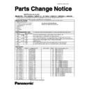 Panasonic CR-LM3060A, CR-LM3061A, CR-LM1060A, CR-LM4061A, CR-LM6060A, CR-LM8160K Service Manual / Parts change notice