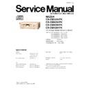 Panasonic CX-CM3290FK, CX-CM6290FK, CX-CM8290FK, CX-CM4291FK Service Manual