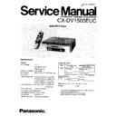 Panasonic CX-DV1500EUC Service Manual