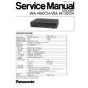 Panasonic WA-H60CH, WA-H120CH Service Manual