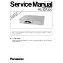 Panasonic WJ-DR200 Service Manual / Supplement