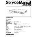 Panasonic WJ-HD200 Service Manual