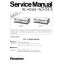Panasonic WJ-HD309, WJ-HD316 Service Manual / Supplement