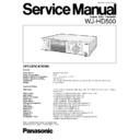 Panasonic WJ-HD500 Service Manual