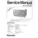 Panasonic WJ-SX550A Simplified Service Manual